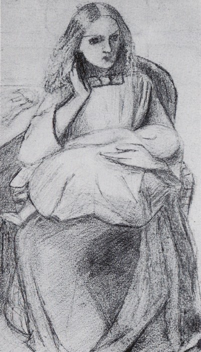 Elizabeth Siddal's drawing of her sister Clara