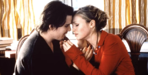Julia Stiles as Ophelia, Ethan Hawke as Hamlet